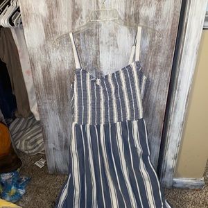 Blue and white cami dress